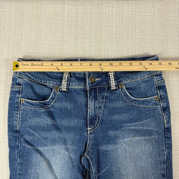 BISOU BISOU JEANS Women's Size‎ 6 Bling Rhinestone Bootcut Jeans - Picture 5 of 9